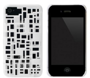 FreshFiber Mondriaan/iPhone 4(S)-White W/Card 