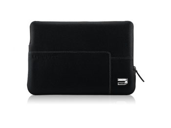 Urbano Leather Zip Folder for Macbook Air - Black 