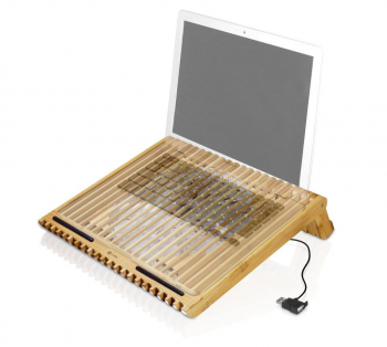 Macally Bamboo stand w.XL fan for notebook 